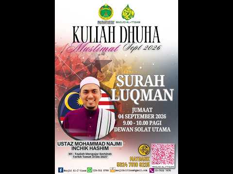 SIARAN LANGSUNG KULIAH DHUHA MUSLIMAT MASJID AL-I’TISAM